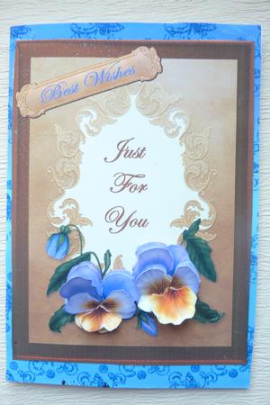 Pansy Dreams Card Front by Rosina Walker