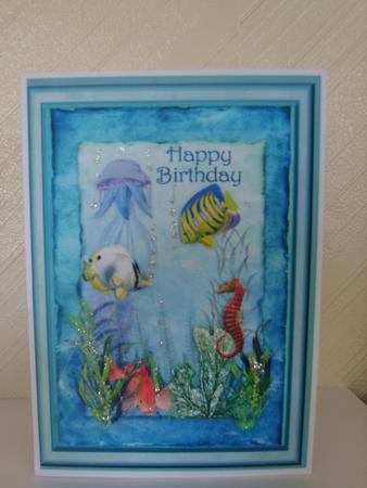 Ocean/tropical Fish Card 3 - Birthday Step by Step by Rosina Walker
