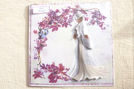 Lady in White 8x8 Topper with Step by Step by Rosina Walker