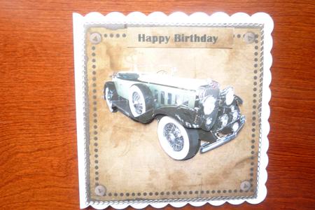 Vintage Car Birthday 90, 100, 85, 95 by Rosina Walker
