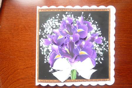 Purple Iris and Babys Breath You Are Special by Rosina Walker