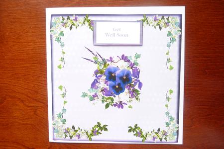 Pansies 8x8 Topper by Rosina Walker