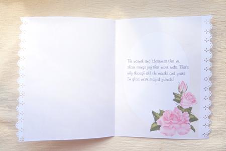 Cream Swirls and Coral Roses Insert by Rosina Walker