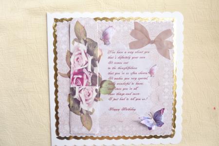 Rose and Lace Square by Rosina Walker