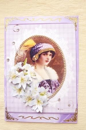 Victorian Cameo with Lilies by Rosina Walker