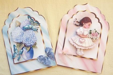 Pastel Scalloped Edge Card Fronts by Rosina Walker