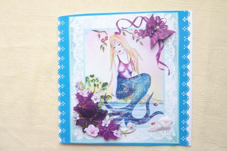Watercolour Mermaid Decoupage Sheet by Rosina Walker
