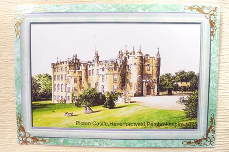 Picton Castle, Haverfordwest, Pembrokeshire, Wales in 1875 by Rosina Walker