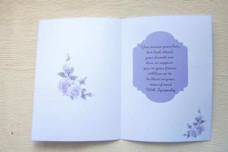 Four Sentiments with Sympathy Lilac by Rosina Walker