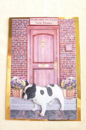 French Bulldog on a Door Step by Rosina Walker