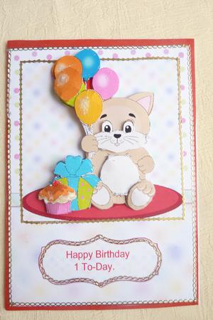 Kitty's Birthday Party Decoupage by Rosina Walker
