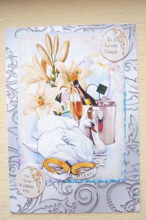Swans Wedding/anniversary Card Toppers by Rosina Walker