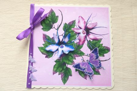Passion Flowers Topper for 8 x 8 Card by Rosina Walker