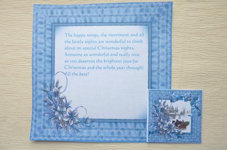 8x8 Blue Christmas Insert Plate by Rosina Walker
