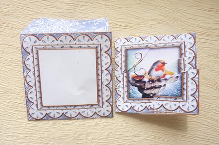 Blue Robin Flake Mini Card Envelope Duo Corner Stacker Aio by Rosina Walker