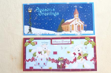 Christmas Bears and Church Scene by Rosina Walker