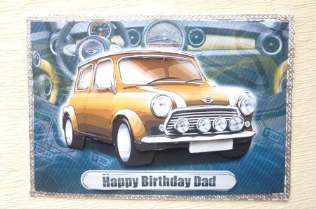 Happy Birthday Dad Mini Classic Orange by Rosina Walker