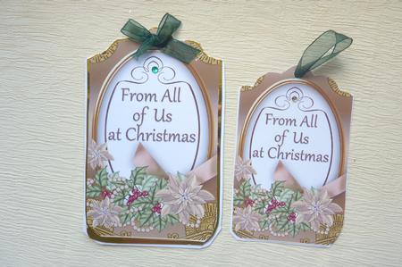 Gold Poinsettia from All of Us Sentiment Tag Sheet by Rosina Walker
