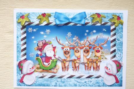 Santa Delivering Christmas Presents by Rosina Walker
