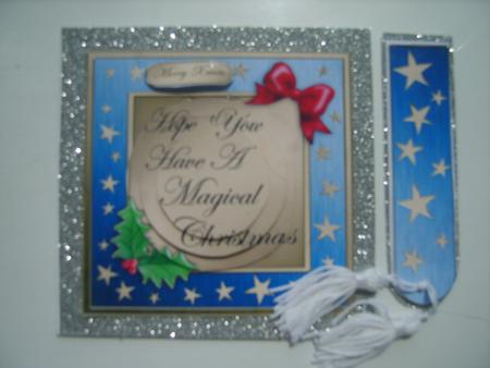 Elegant Christmas Greeting Quick Card with Circle Pyramage by Rosina Walker