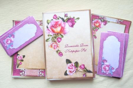 Romantic Roses Notepaper Set by Rosina Walker