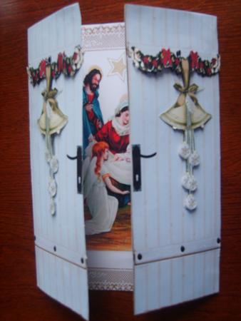 Nativity with Mary, Joseph & Angels, Gatefold by Rosina Walker