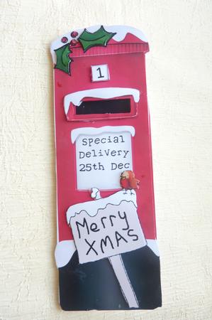 Xmas Robins Postbox Shaped Card N 3D Decoupage by Rosina Walker