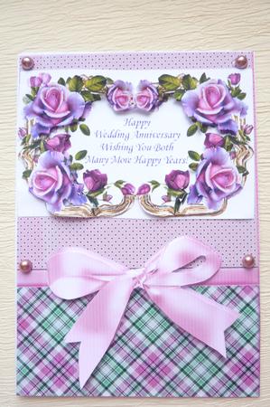 Pink and Mauve Roses 4 x Greetings Toppers Vintage Style by Rosina Walker