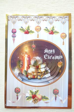 Christmas Holly and Candle by Rosina Walker
