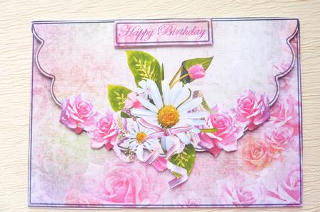 Roses and Daisies Envelope Card by Rosina Walker
