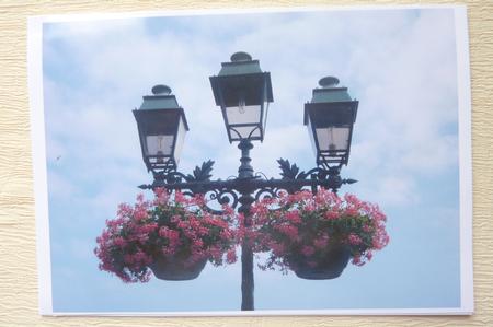 Street Light with Flowers by Rosina Walker