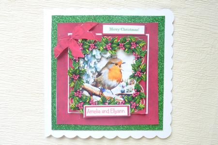 Robin Redbreast & Christmas Holly Decoupage Card Sheet by Rosina Walker