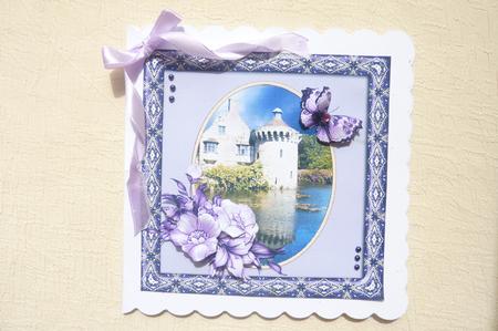 Scotney Castle 2 with Flowers and Butterfly by Rosina Walker