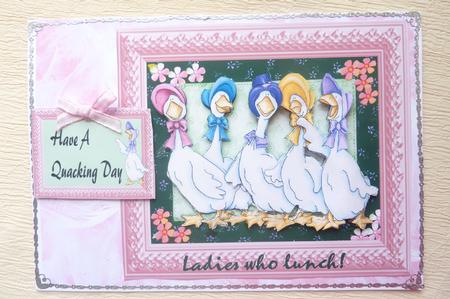 Ladies Who Lunch! Gaggling Geese Happy Birthday by Rosina Walker