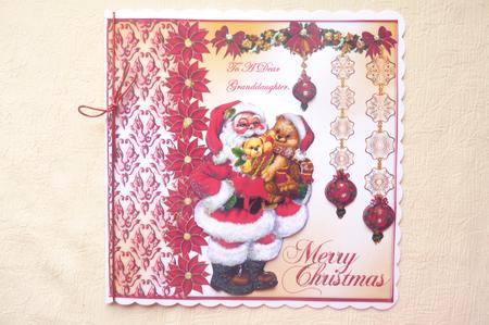 Merry Christmas Santa and Teddies by Rosina Walker