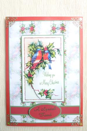 Christmas Birds and Holly by Rosina Walker