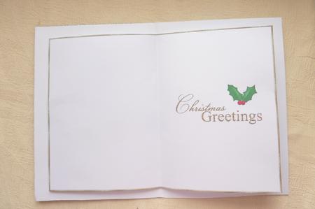 Christmas Greetings Card Insert 1 by Rosina Walker