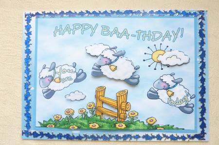 Happy Baa-thday Ewes Card by Rosina Walker