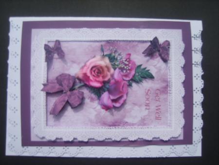 Roses in a Lace Frame by Rosina Walker
