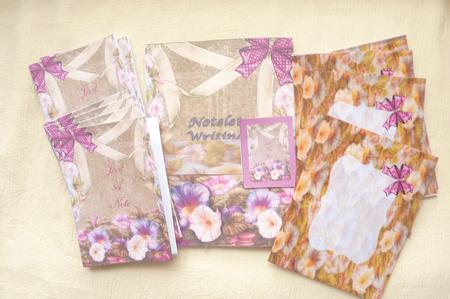 Flowers & Lace Notelet Wallet Kit by Rosina Walker