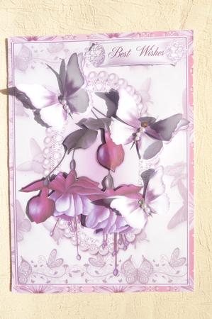 Fushia Flutters Card Font by Rosina Walker