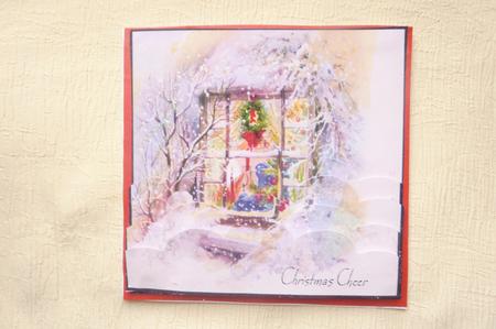 Vintage Christmas Through the Window by Rosina Walker