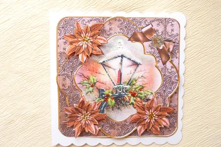 Bronze Lantern Poin Fancy Decoupage Topper by Rosina Walker