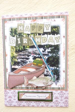 Gone Fishin' Male Card by Rosina Walker