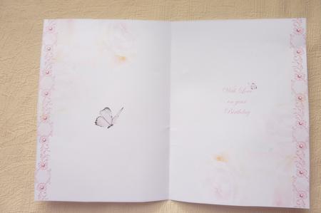 Floral & Butterfly Birthday Insert by Rosina Walker