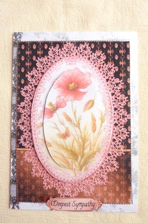 Deepest Sympathy Peach Poppy by Rosina Walker