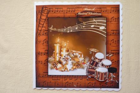 Have a Musical Christmas Drum Card Topper by Rosina Walker