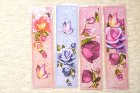 5 Mixed Floral Bookmarks by Rosina Walker