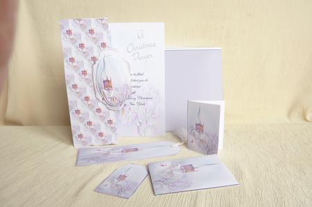 A Christmas Prayer No Hole Fold Back Card Kit by Rosina Walker