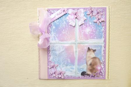 Through a Frosty Window Card Front by Rosina Walker